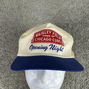 VTG Chicago Cubs Wrigley Field Hat Snap Back MLB True Value Opening Night 90s
